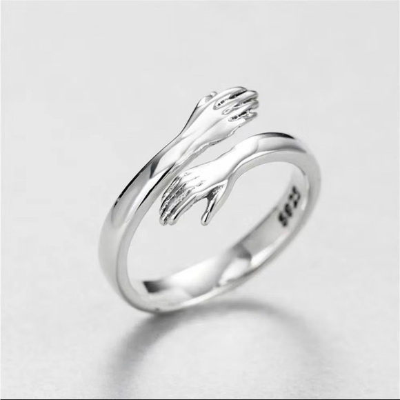 Silver Arm Hug Adjustable Ring - Picture 4 of 10